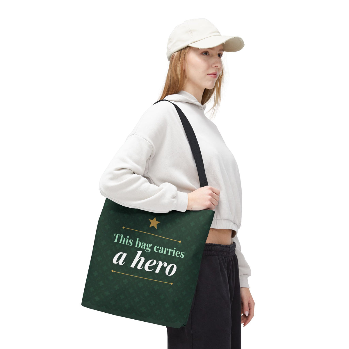 This Bag Carries a Hero Tote | Nurse Gift Tote Bag | Essential Worker Appreciation Gift | Premium Polyester Carry-All