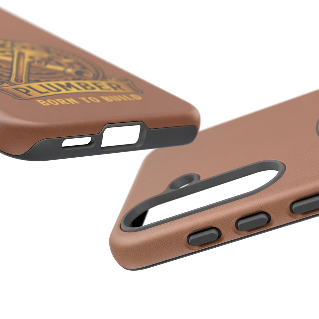 Plumber Born to Build Leather Phone Case - Samsung & iPhone Series