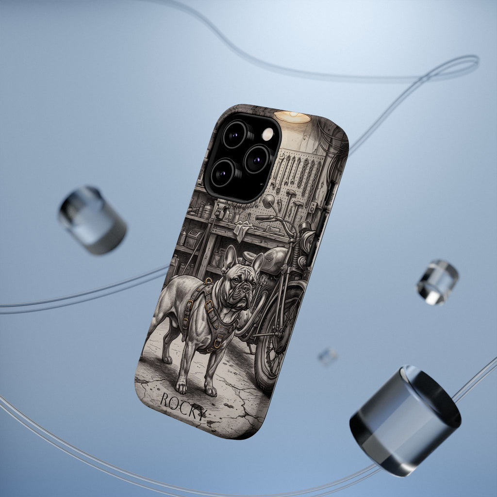 Personalized French Bulldog Vintage Street Phone Case — Wireless Charging Cover