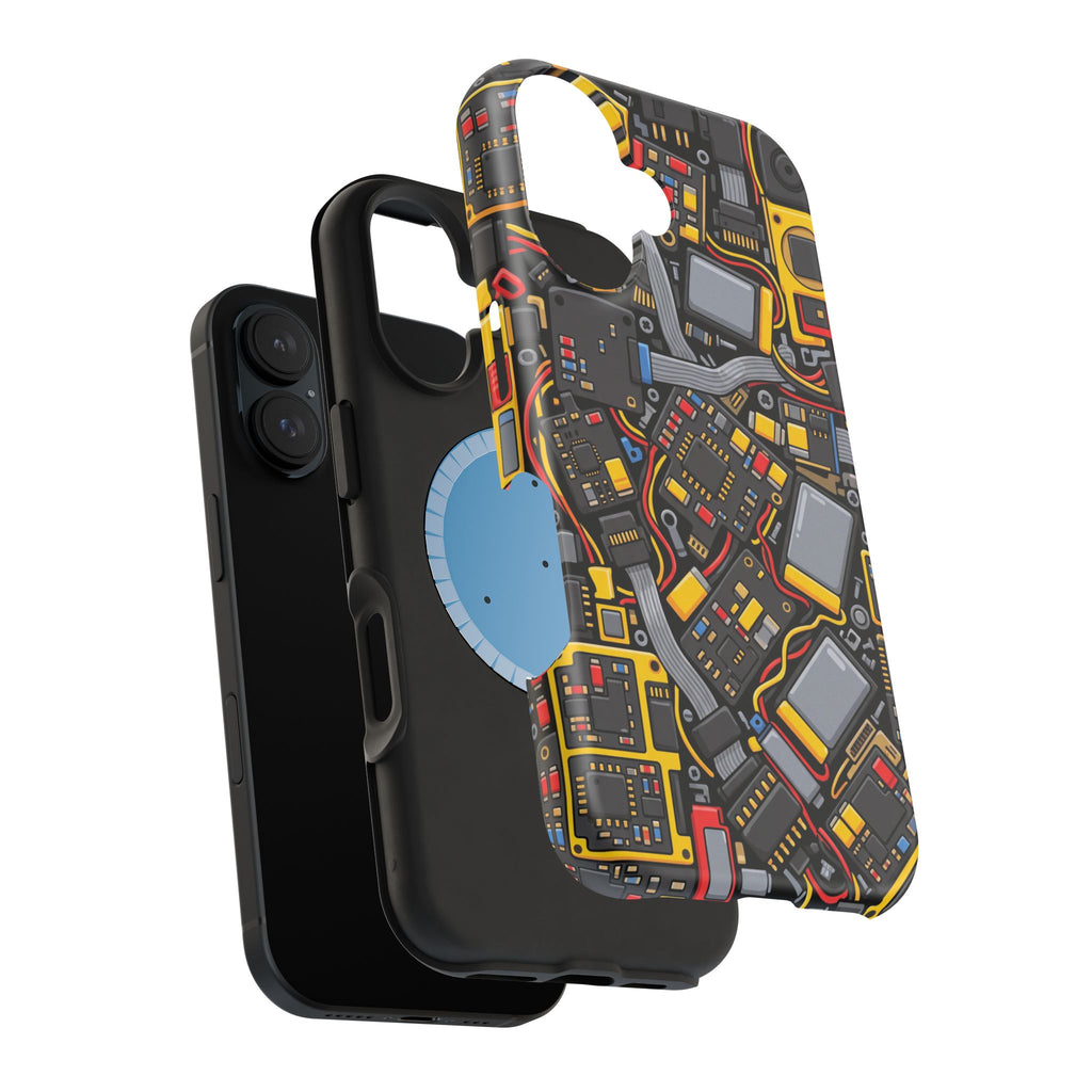 Voltage Board Phone Case — Yellow Circuit Wireless Charging Cover
