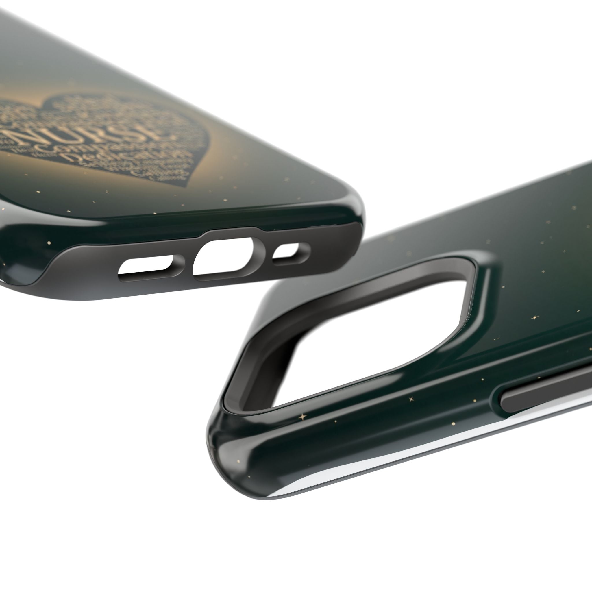 Nurse Heart Word and Art Phone Case — Impact-Resistant Wireless Charging Cover