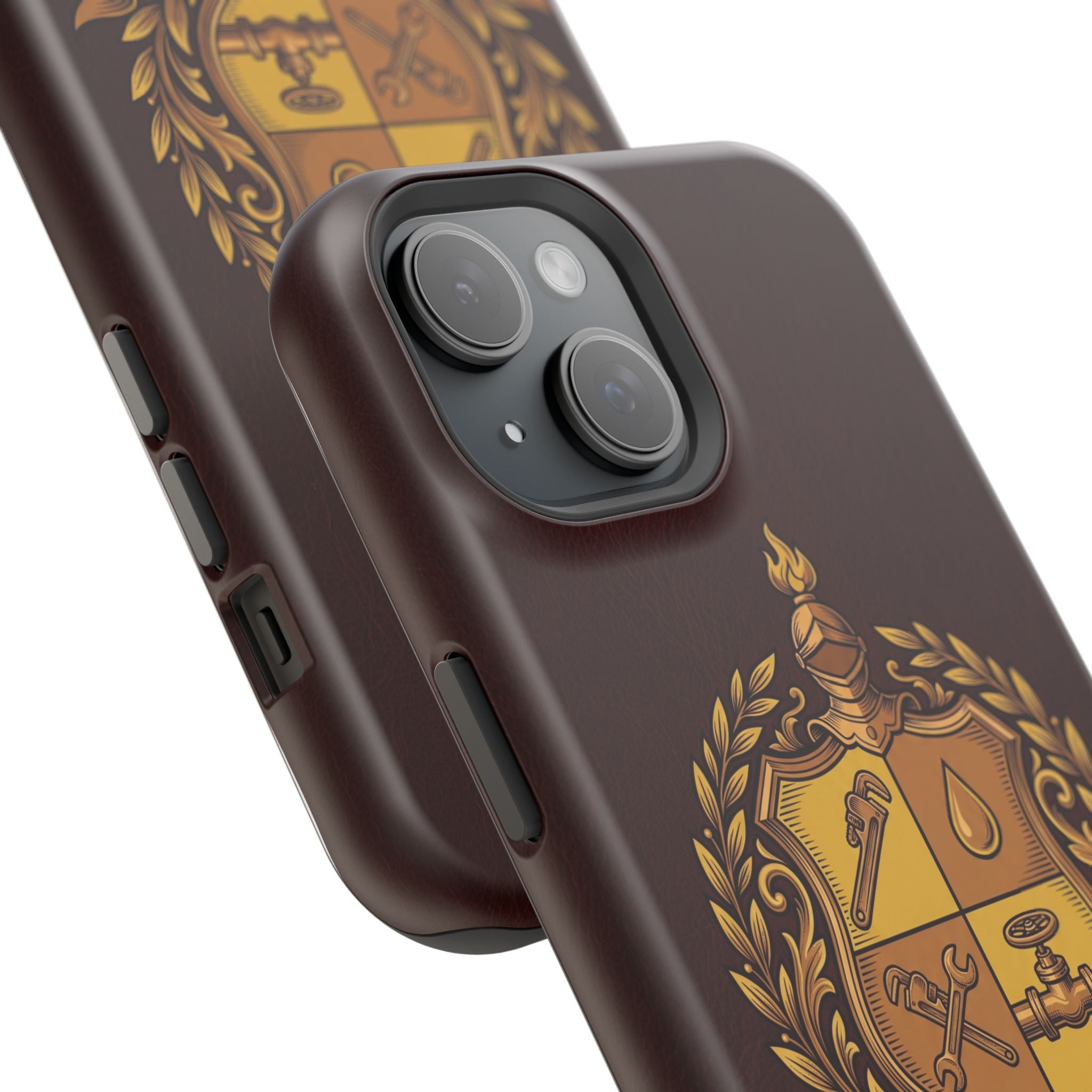 Plumber Crest Phone Case — Heraldic Shield Wireless Charging Cover