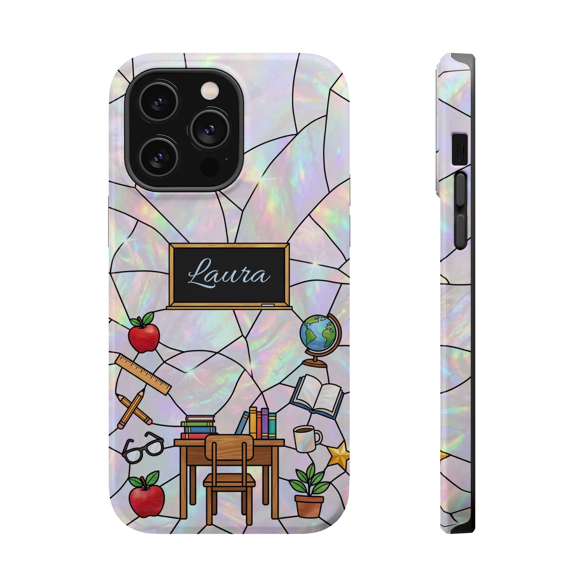 Personalized Teacher Phone Case — Impact-Resistant Wireless Charging Cover