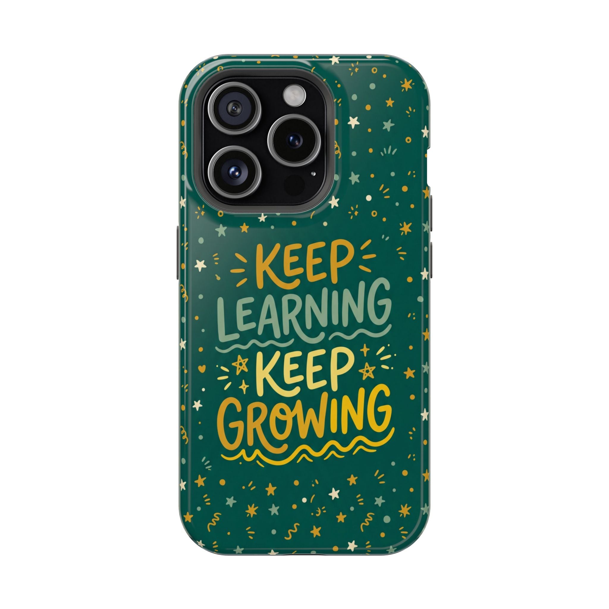 Keep Learning Keep Growing Teacher Phone Case — Wireless Charging Cover