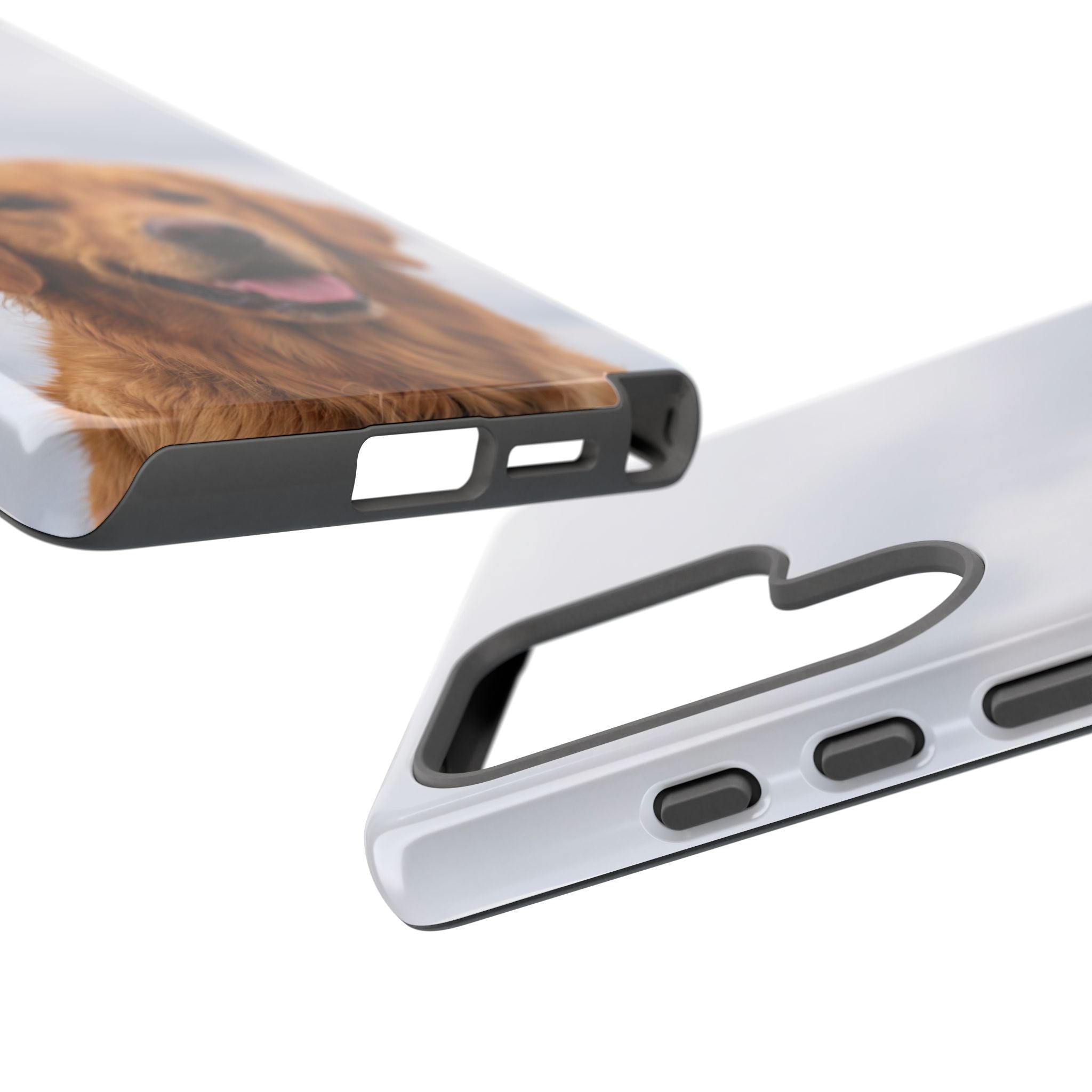 Golden Retriever Portrait Phone Case | Happy Dog Photo on Soft Sky Background | Samsung & iPhone