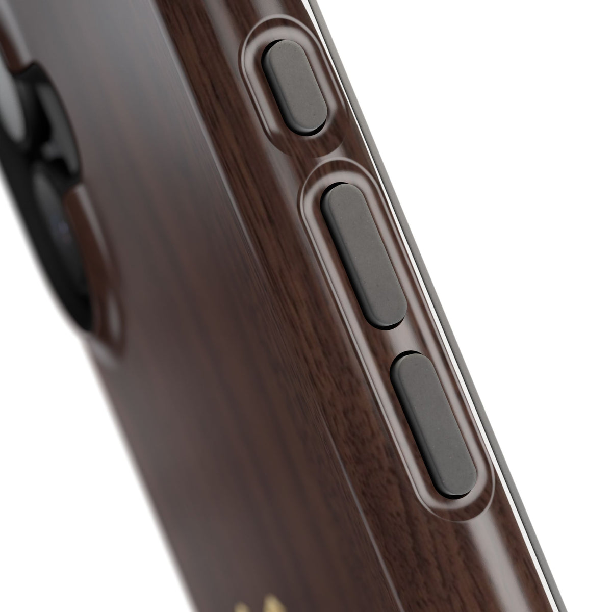 Gold EMS Laurel Badge Wood Phone Case — Magnetic Wireless Charging Cover