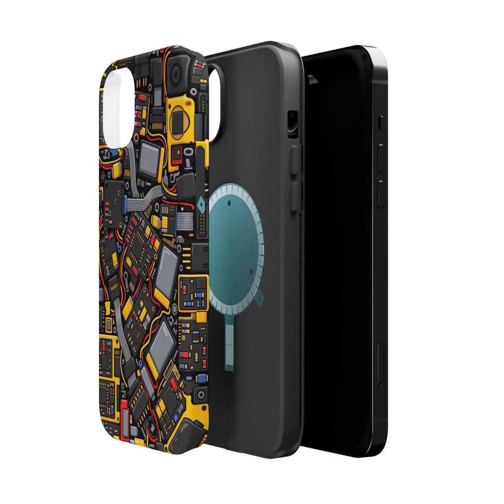 Voltage Board Phone Case — Yellow Circuit Wireless Charging Cover