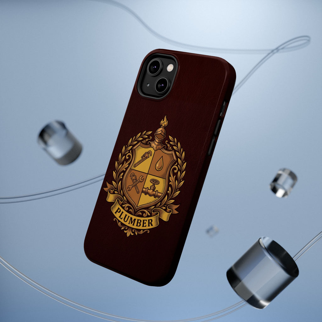 Plumber Crest Phone Case — Heraldic Shield Wireless Charging Cover