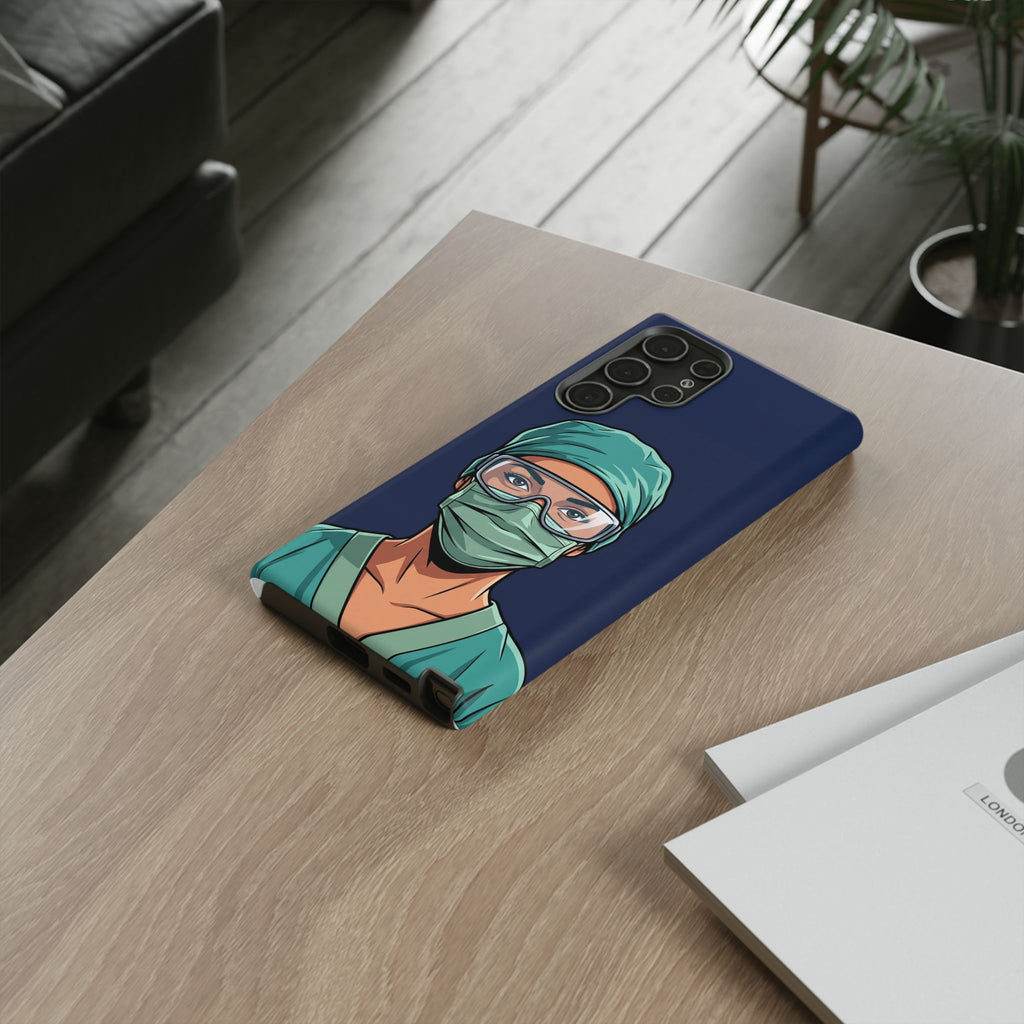 Nurse Illustrated Portrait Phone Case | iPhone & Samsung