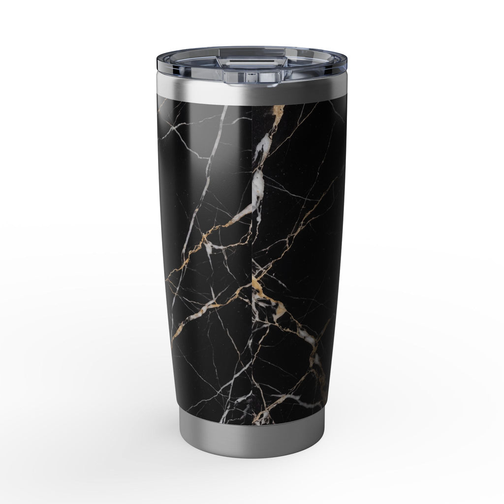 Horse Personalized Tumbler | Gold Engraved Marble Art — 20 oz Stainless Travel Mug