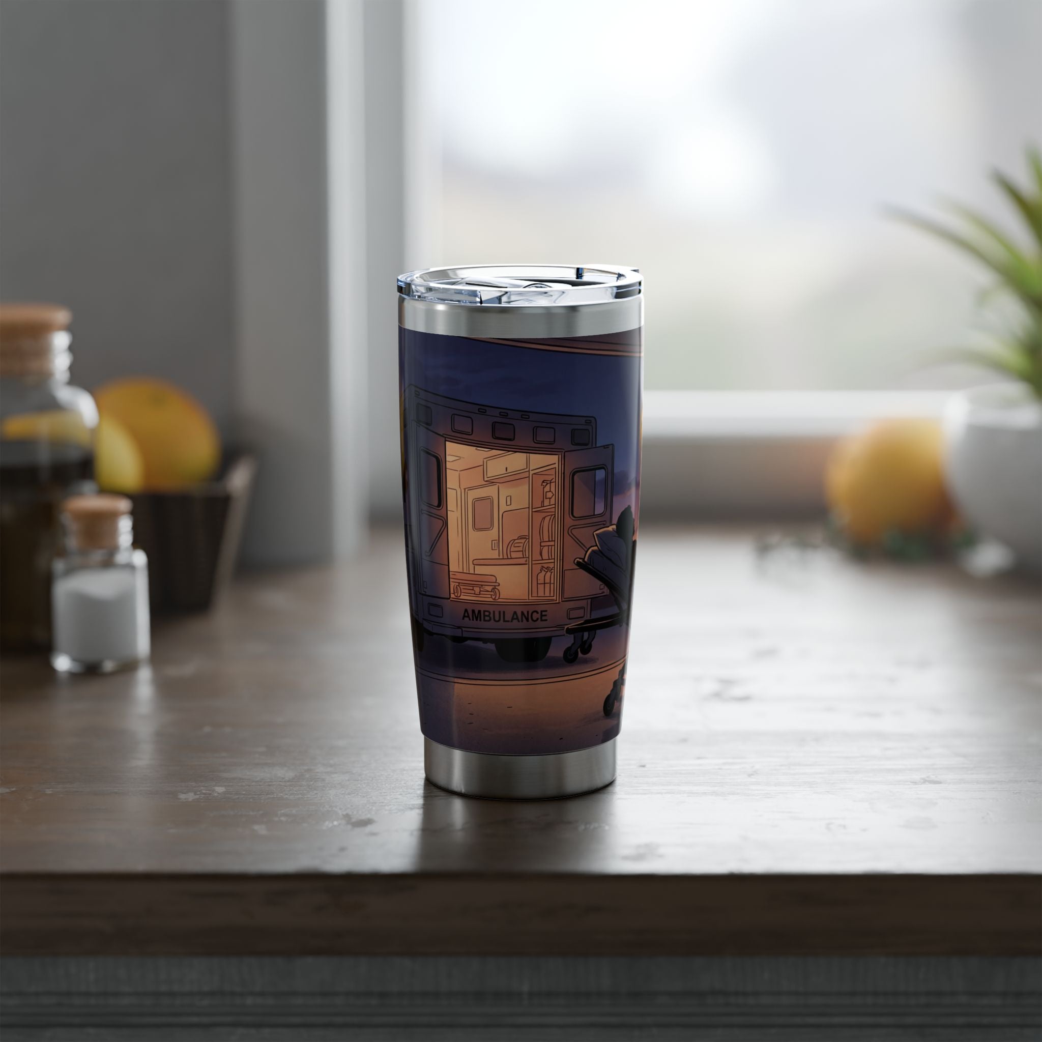 Paramedic/EMT 20oz Tumbler – Compassion in the Field Silhouette Design