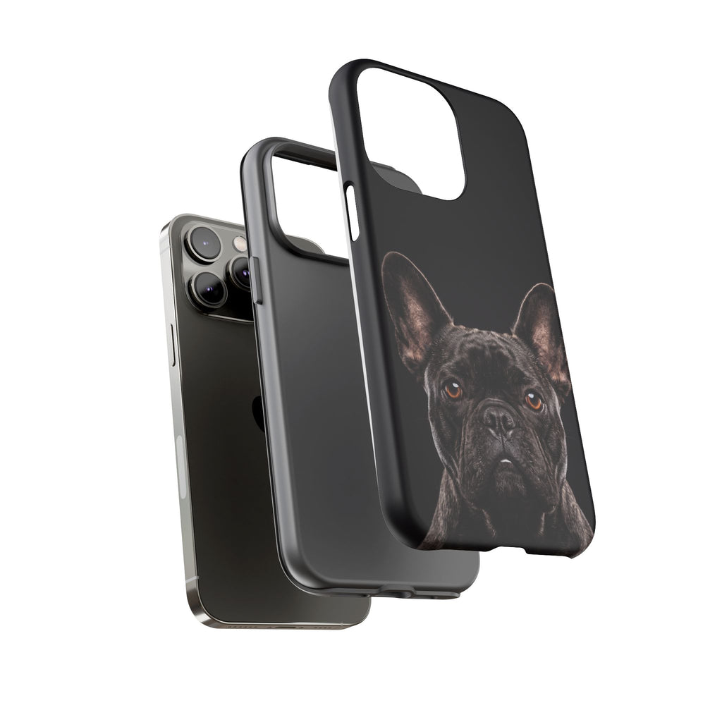 Front-Facing French Bulldog Phone Case | Dramatic Black Studio Portrait | Samsung & iPhone