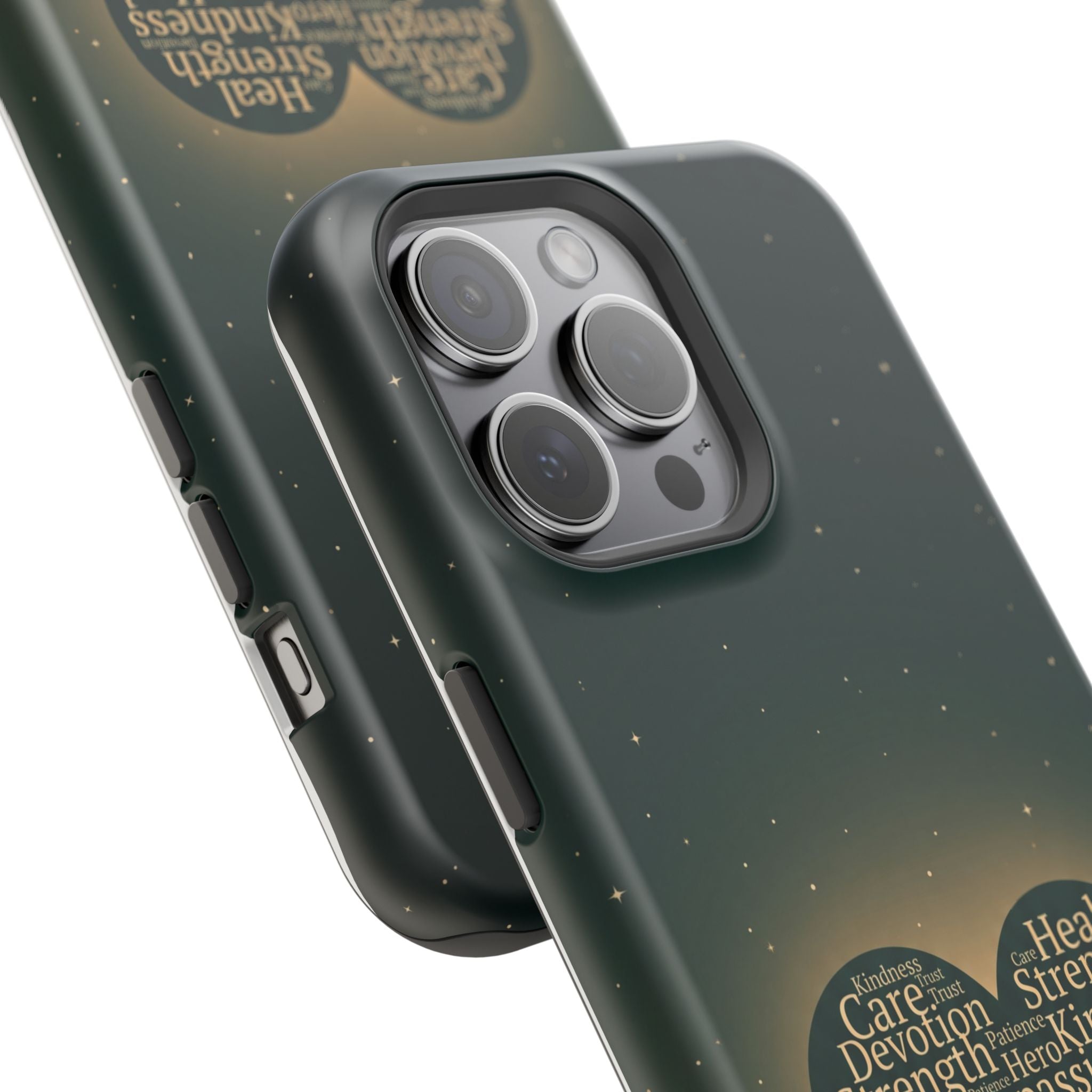 Nurse Heart Word and Art Phone Case — Impact-Resistant Wireless Charging Cover