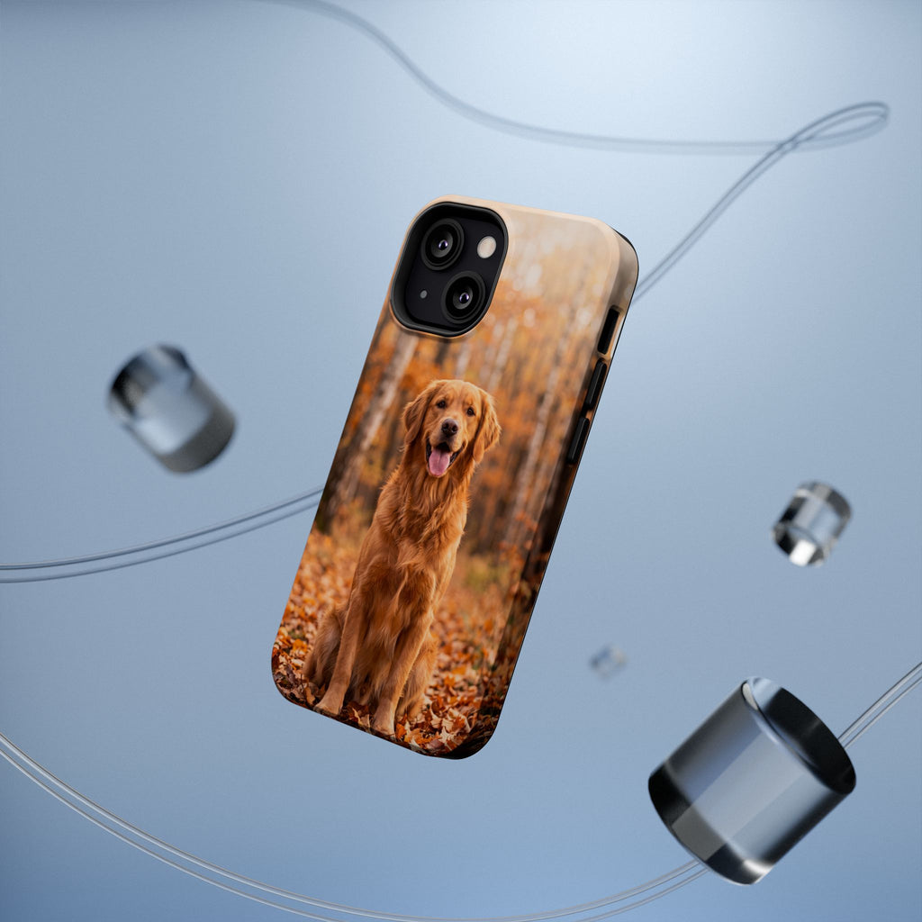 Autumn Golden Retriever Phone Case — Impact-Resistant Wireless Charging Cover