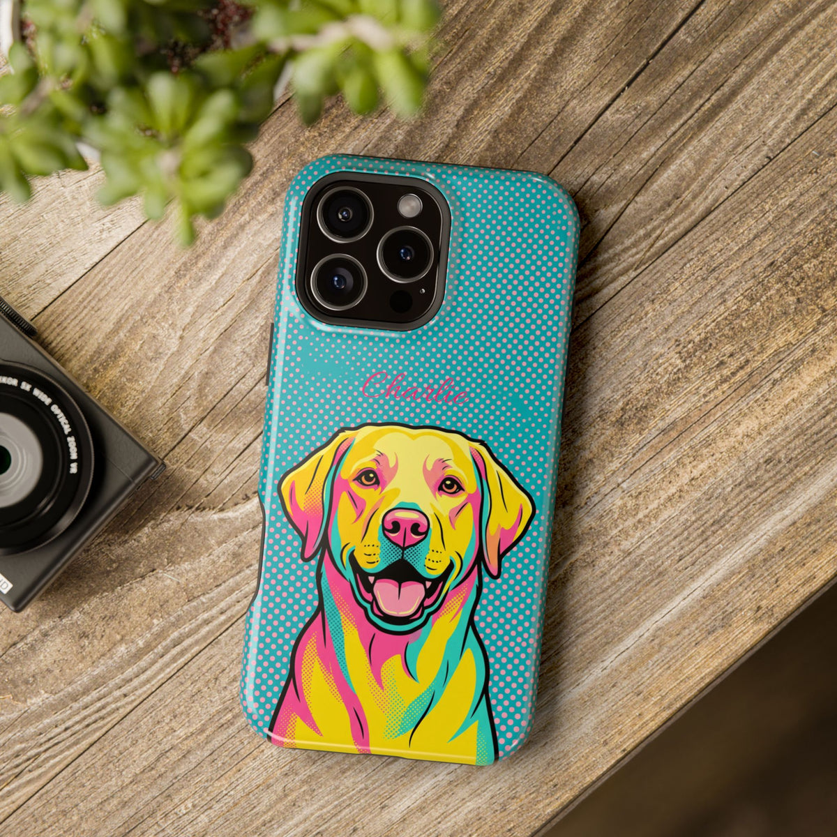 Personalized Pop Art Labrador Phone Case — Tough Magnetic Case with Wireless Charging