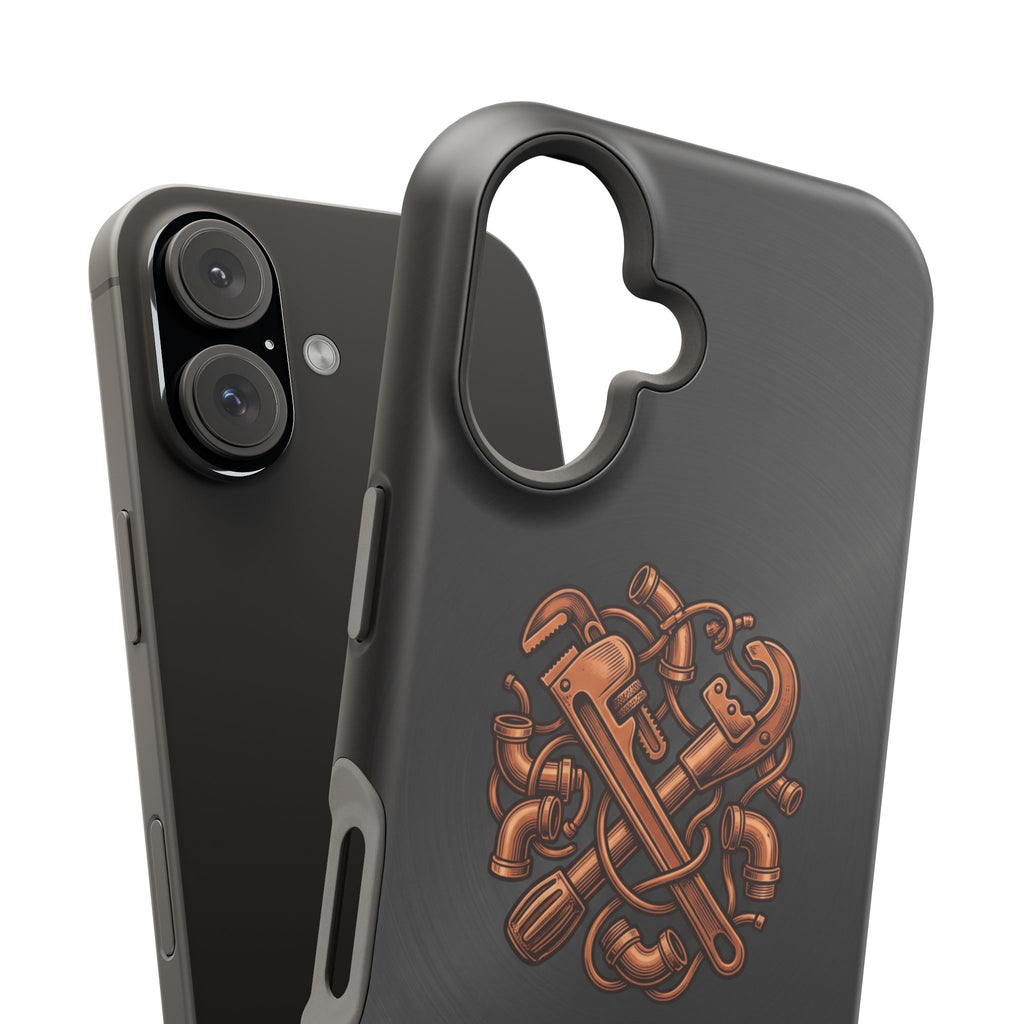 Crafted to Last Phone Case — Crossed Wrenches Wireless Charging Cover