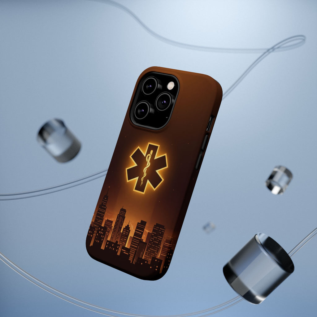 Paramedic/EMT Skyline Phone Case — Magnetic Wireless Charging Cover