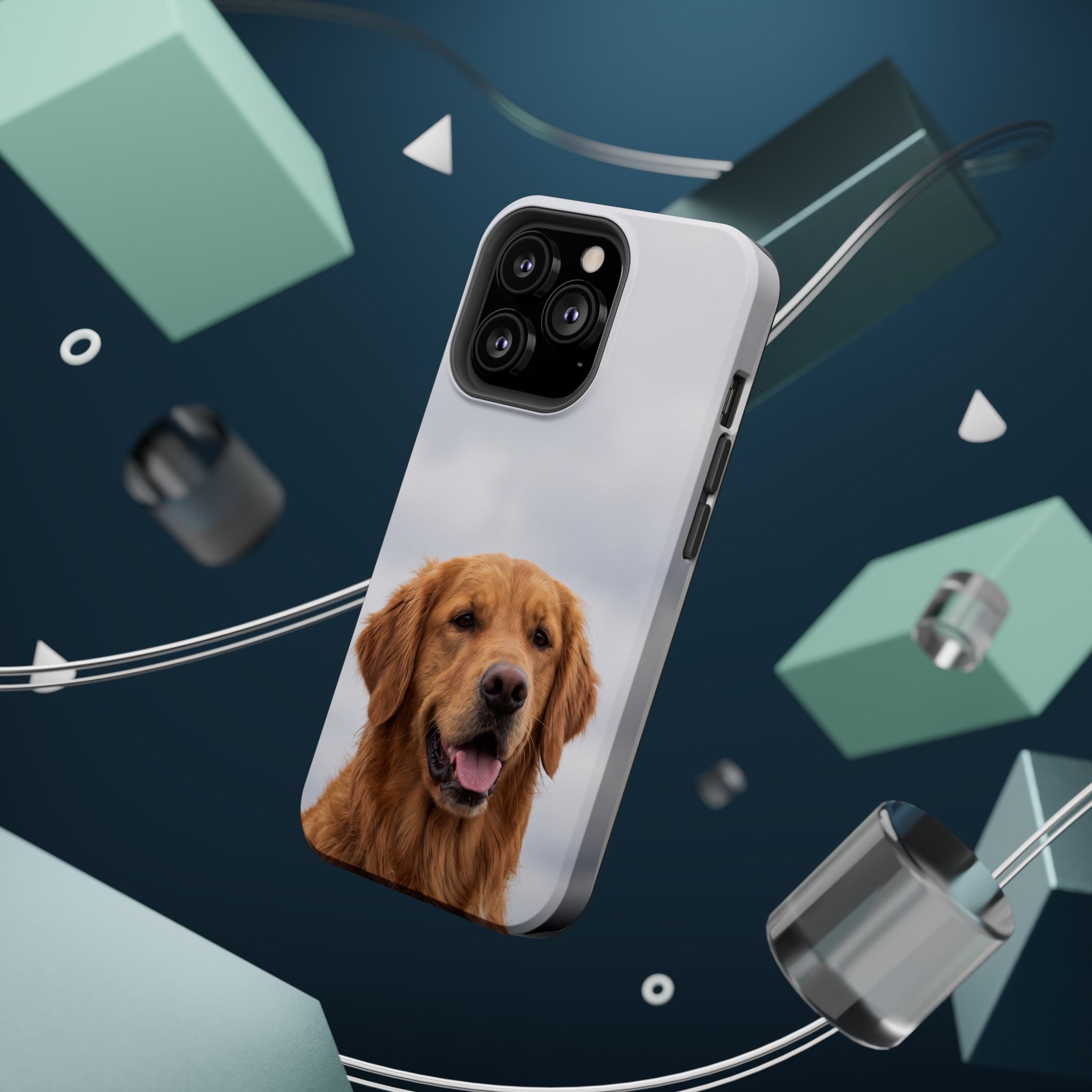 Golden Retriever Phone Case — Impact-Resistant Wireless Charging Cover