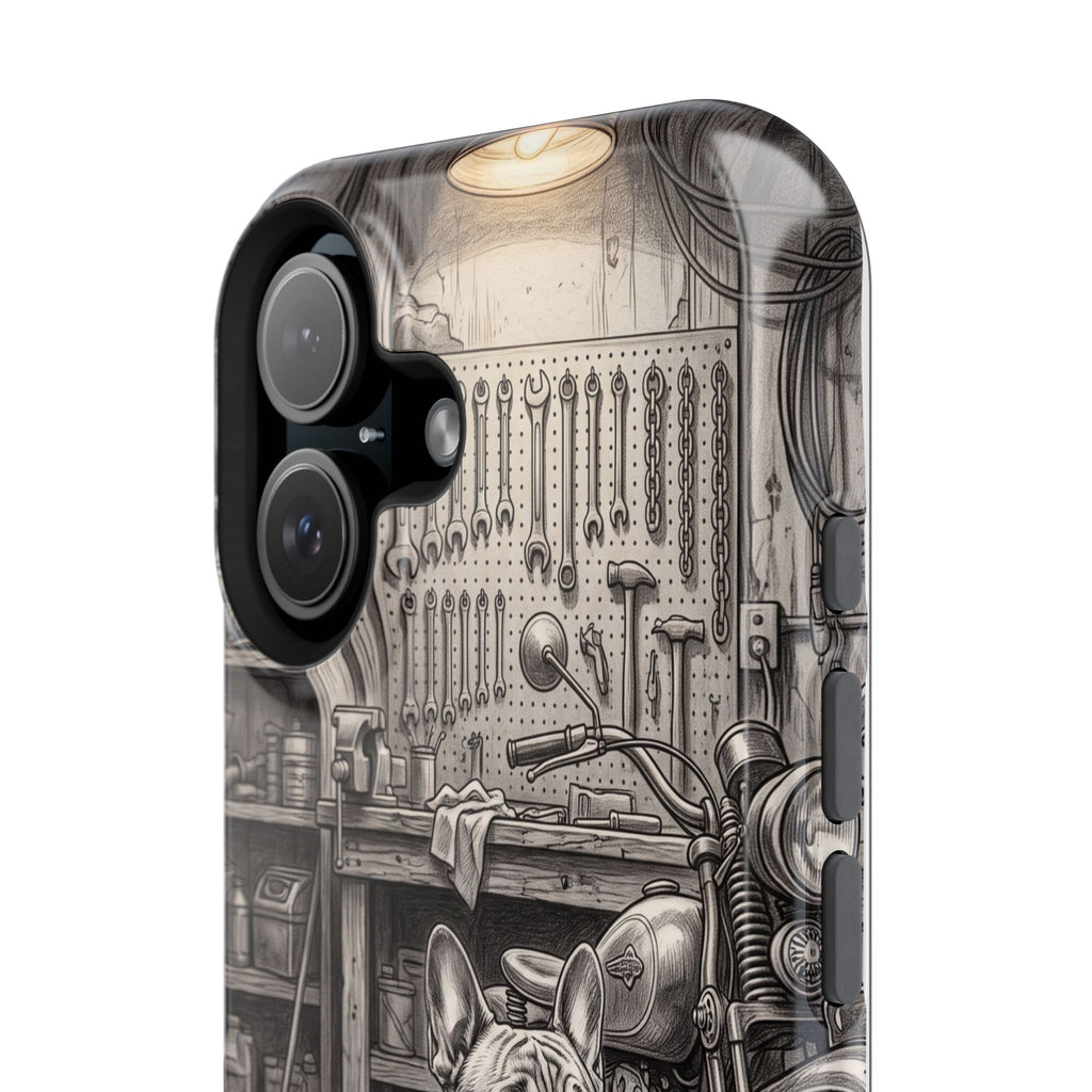 Personalized French Bulldog Vintage Street Phone Case — Wireless Charging Cover