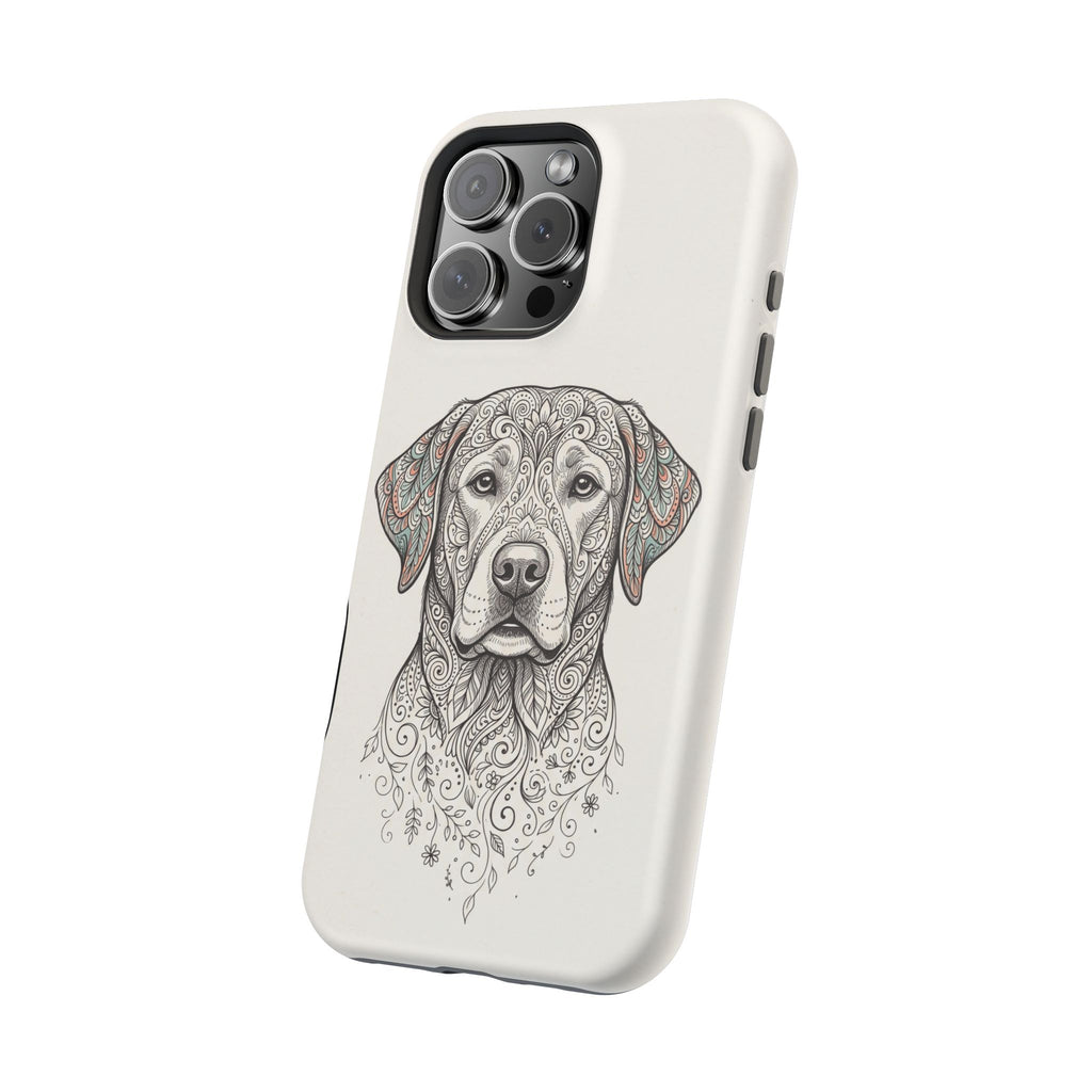 Mandala Labrador Phone Case — Tough Magnetic Case with Wireless Charging