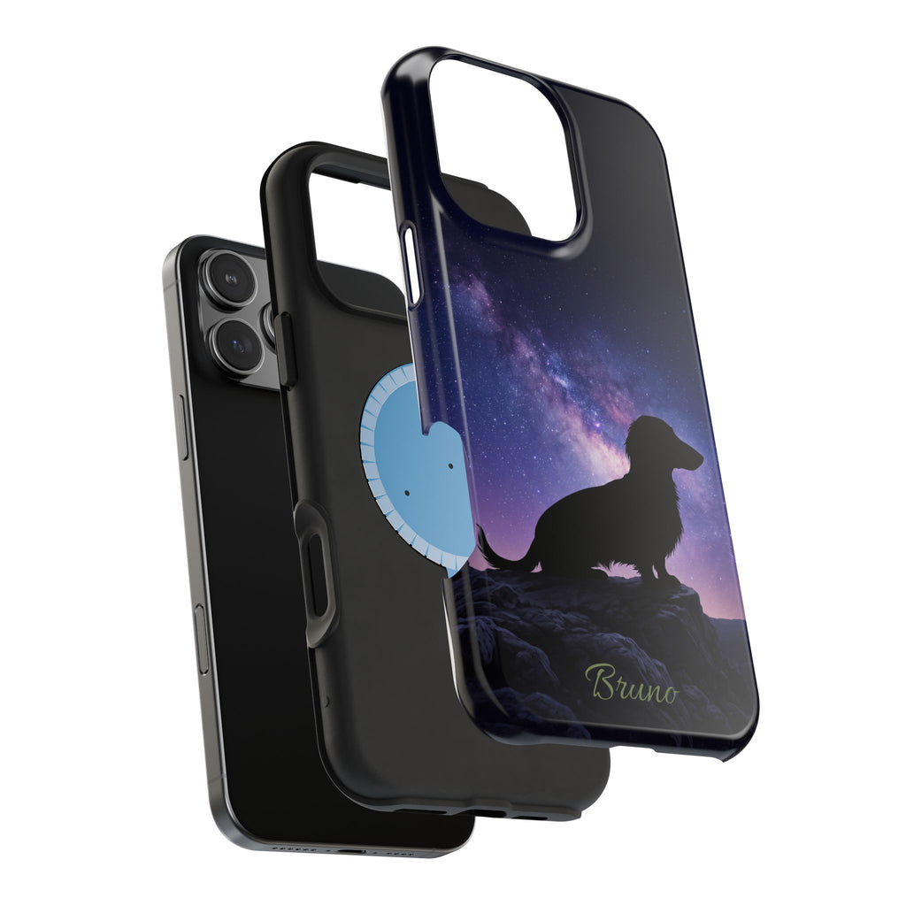 Personalized Dachshund Starry Night Phone Case — Wireless Charging Cover