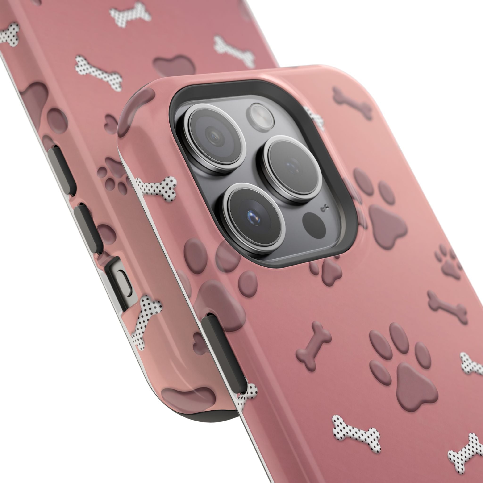 Paws & Bones Phone Case — Impact-Resistant Wireless Charging Cover