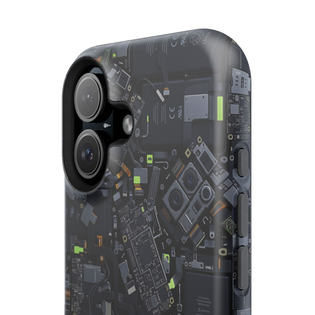 Circuit Core Phone Case — Motherboard Print Wireless Charging Cover