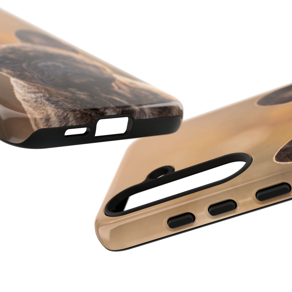 French Bulldog Portrait Phone Case | Realistic Brindle Frenchie Photo Case | iPhone & Samsung
