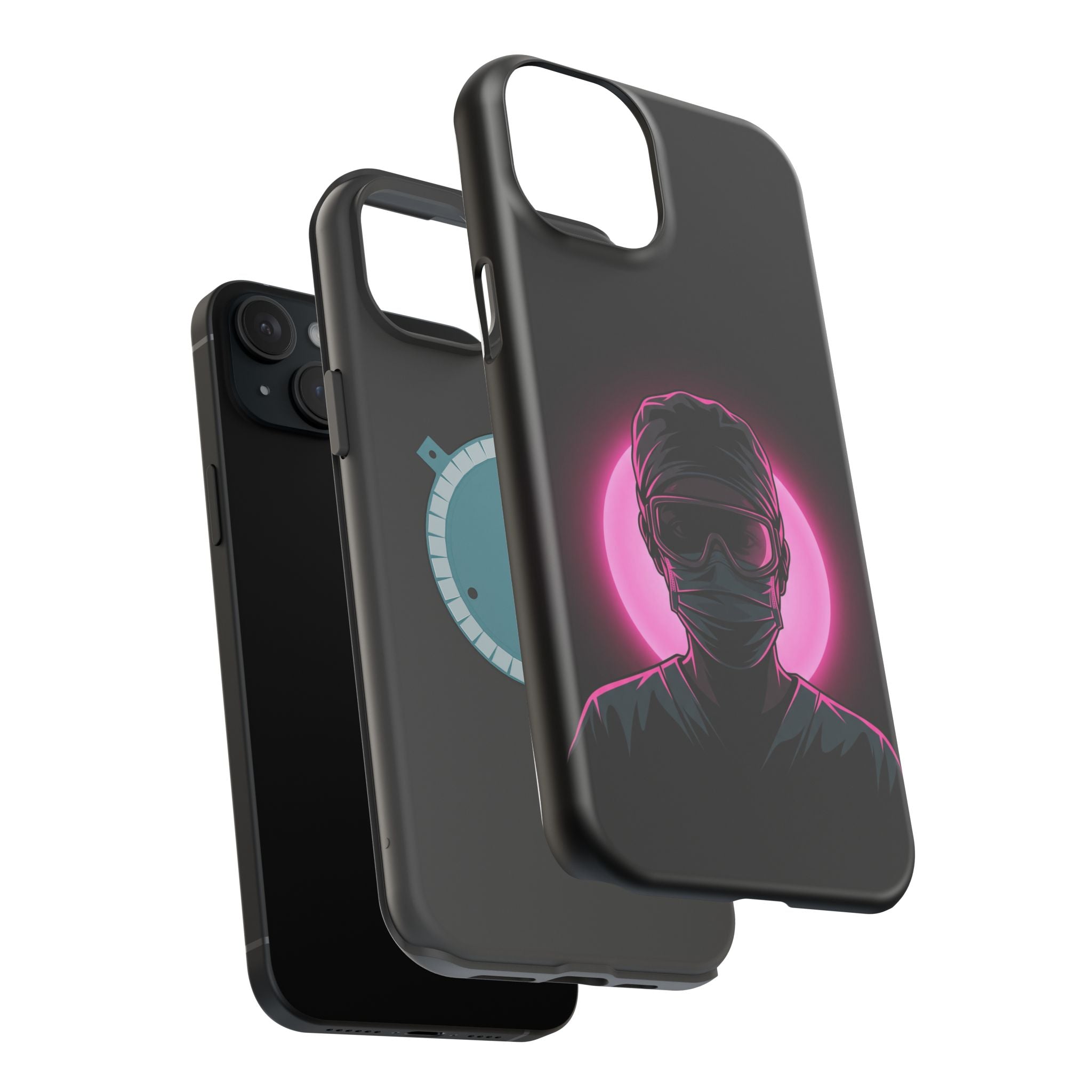 Nurse Portrait Phone Case — Navy Wireless Charging Cover