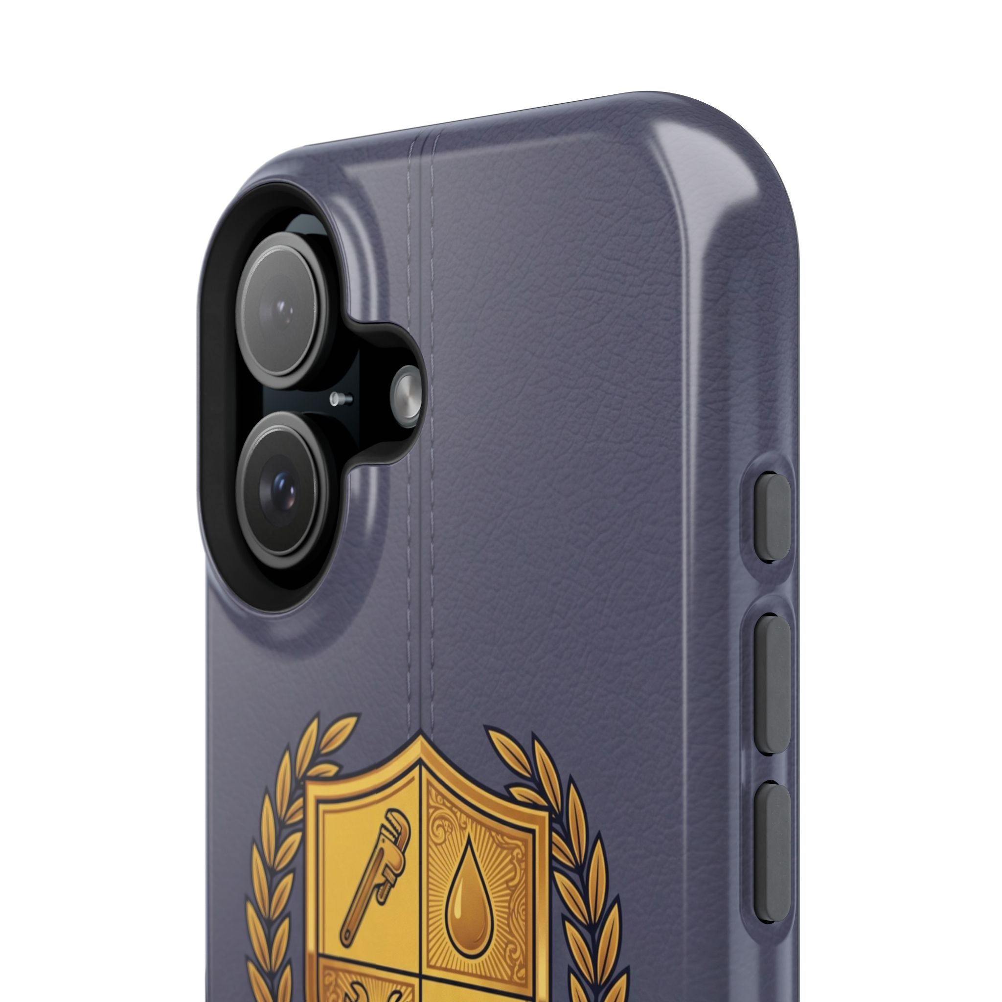 Master Plumber Crest Phone Case — Heraldic Shield Wireless Charging Cover