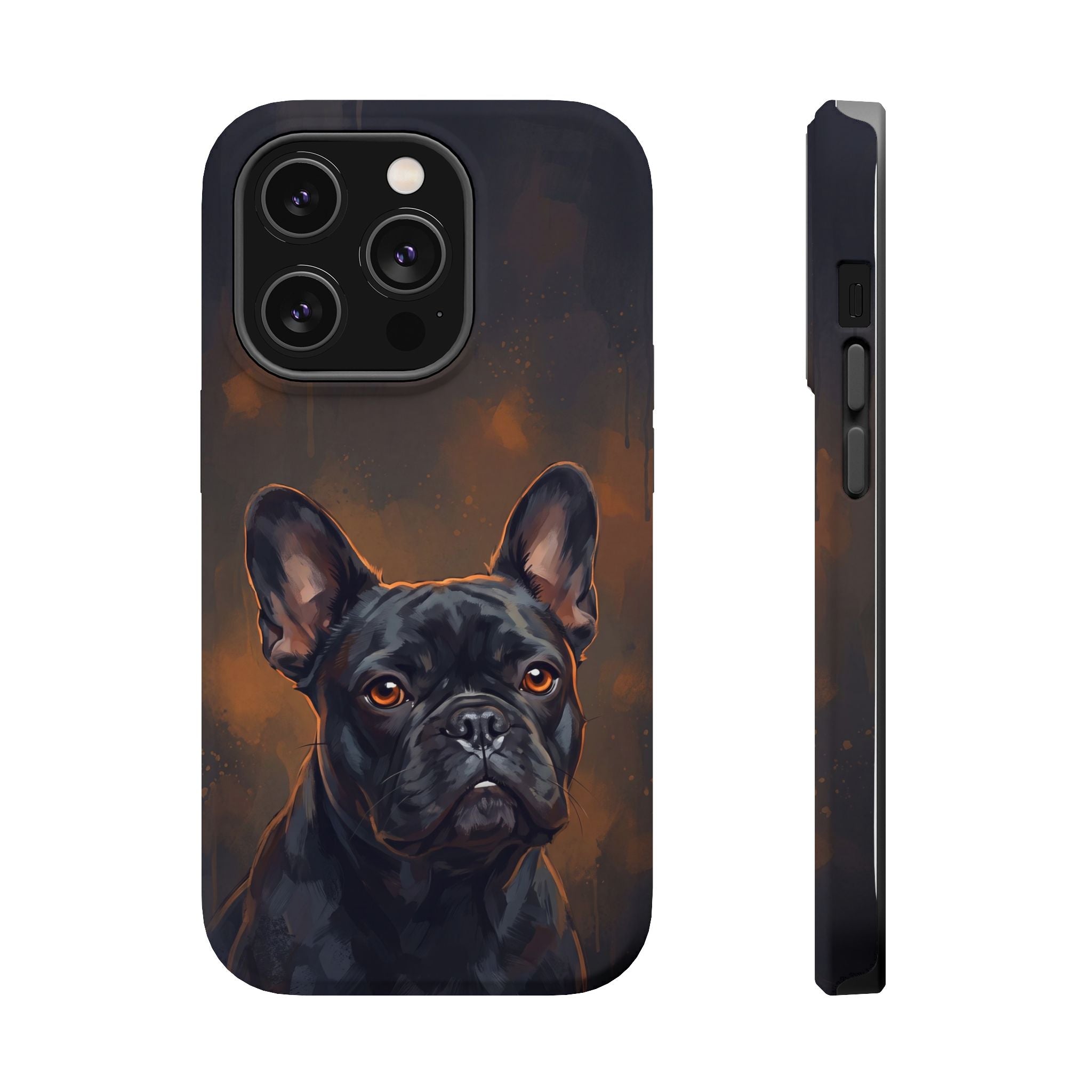 French Bulldog Portrait Phone Case — Impact-Resistant Wireless Charging Cover