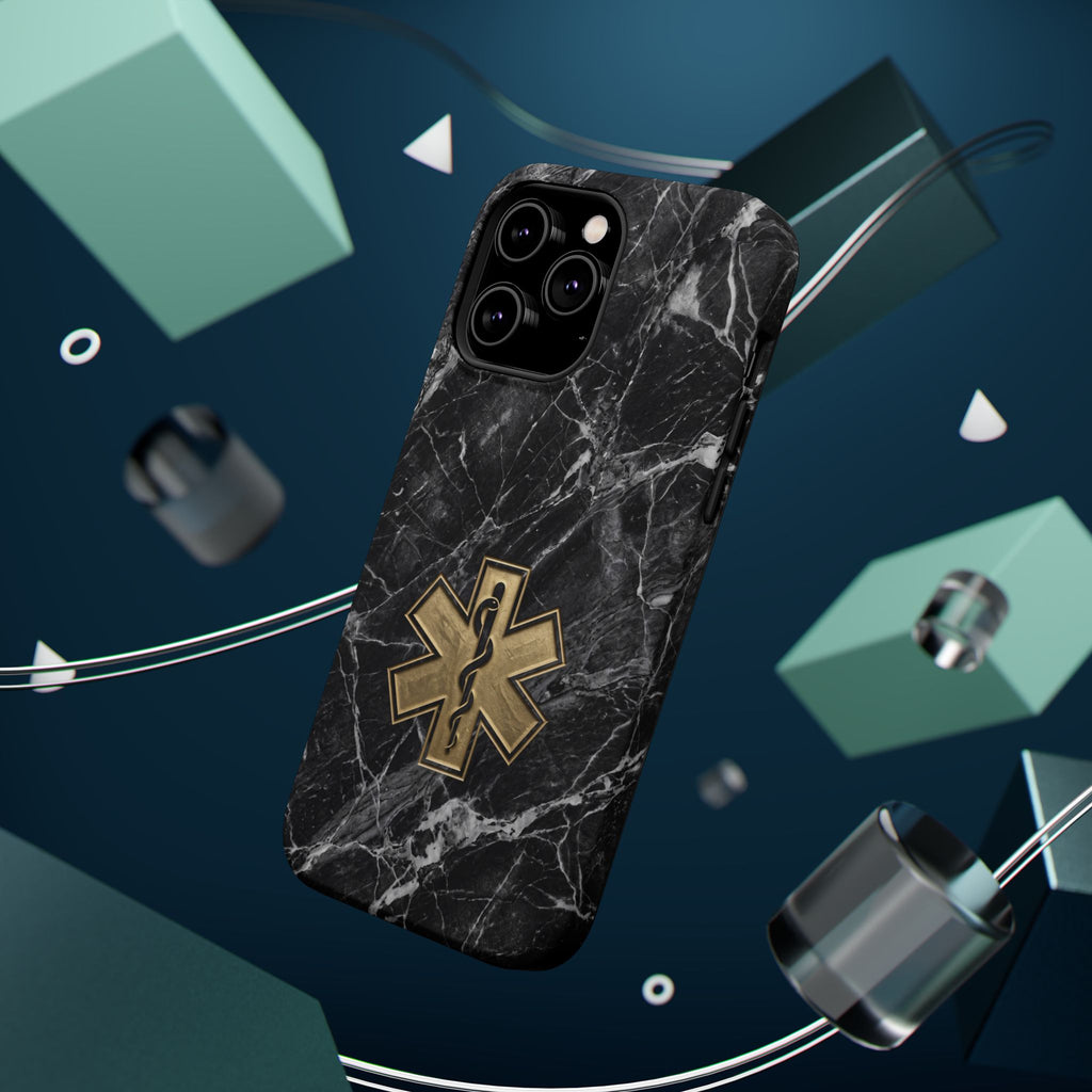 Paramedic/EMT Marble Phone Case — Magnetic Wireless Charging Cover