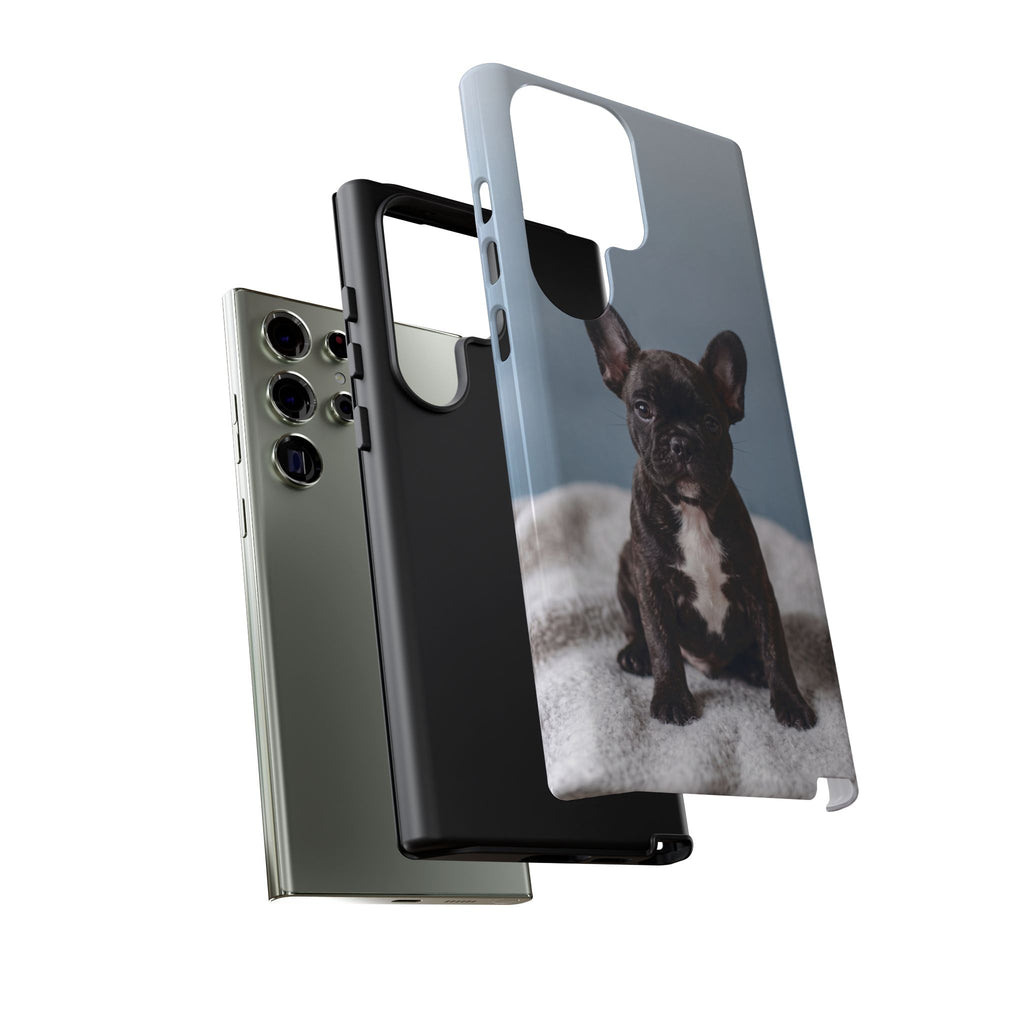 French Bulldog Puppy Phone Case | Adorable Brindle Frenchie Portrait | Samsung & iPhone
