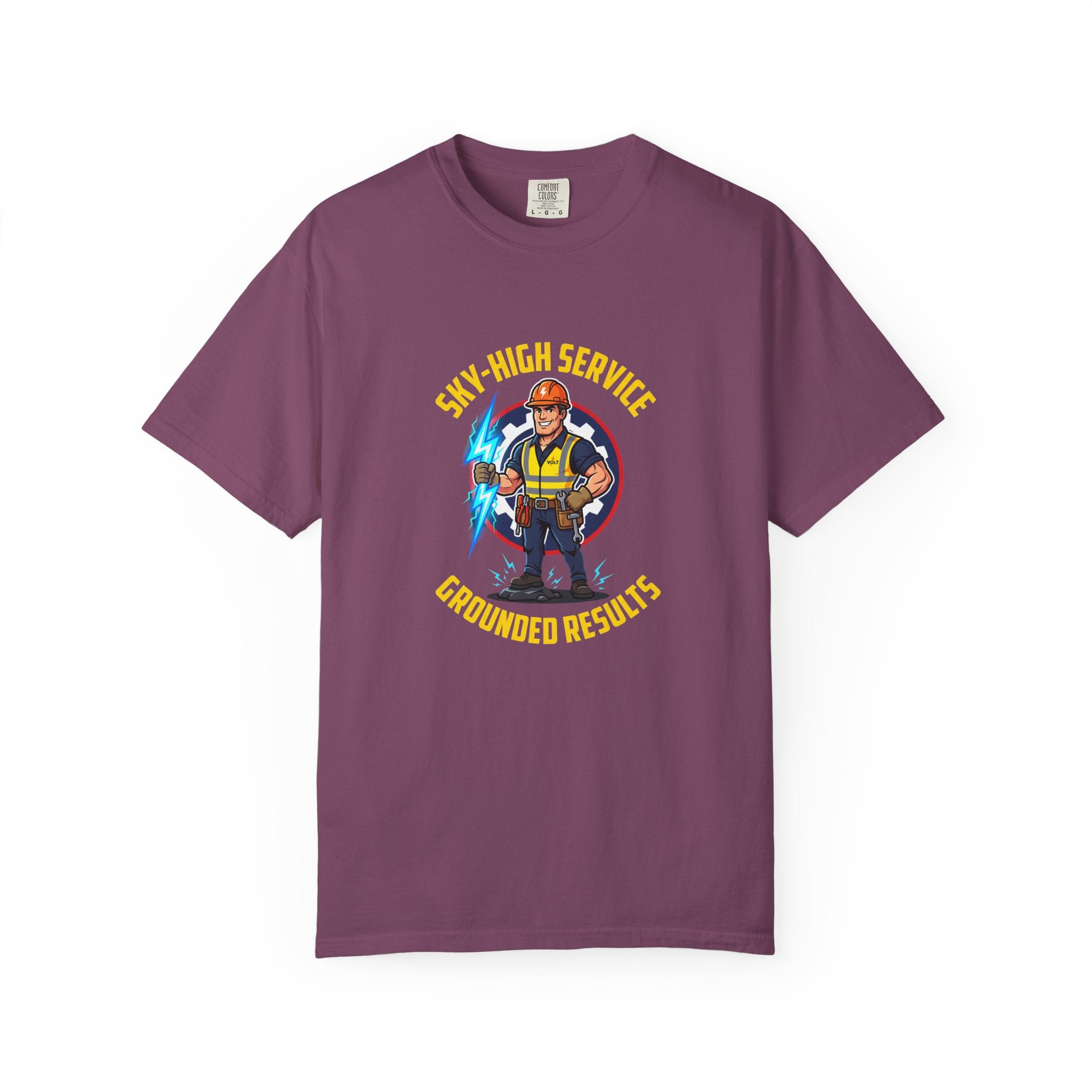 Sky-High Service Grounded Results Electrician T-Shirt