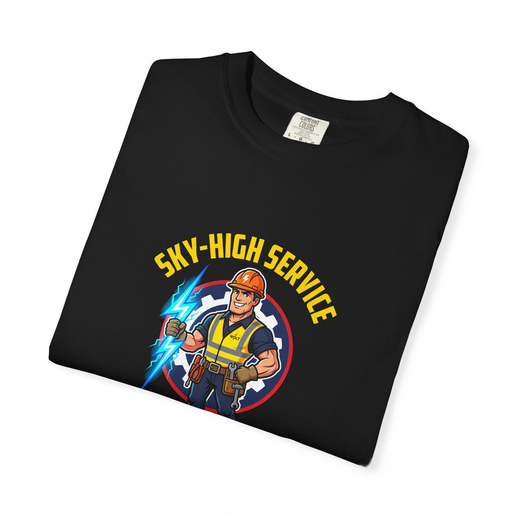 Sky-High Service Grounded Results Electrician T-Shirt
