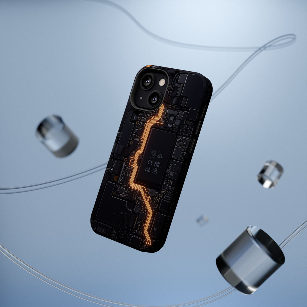 Electrician Circuit Bolt Phone Case — Impact-Resistant Wireless Charging Cover