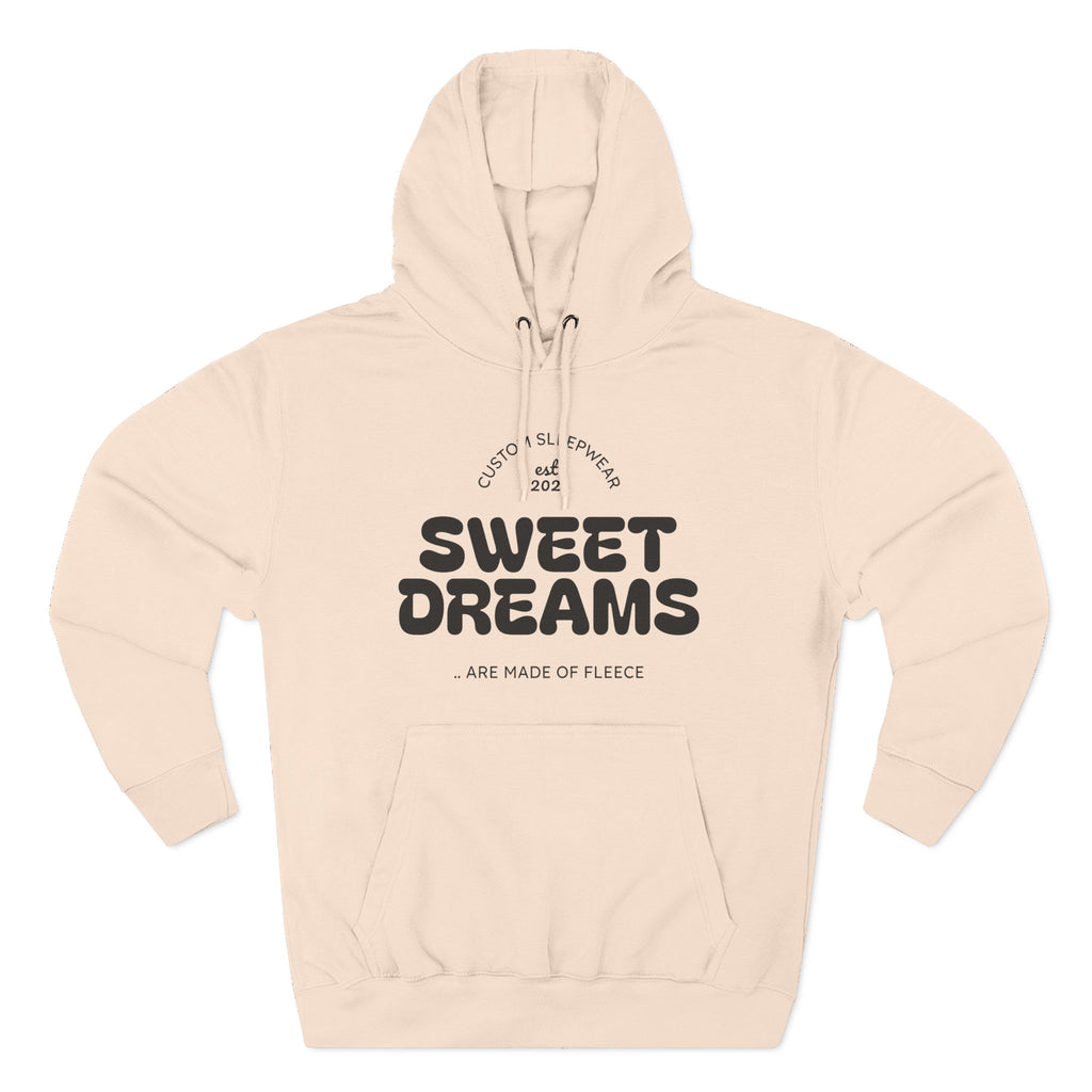 Sweet Dreams Hoodie — Cozy Fleece Pullover with Retro Script