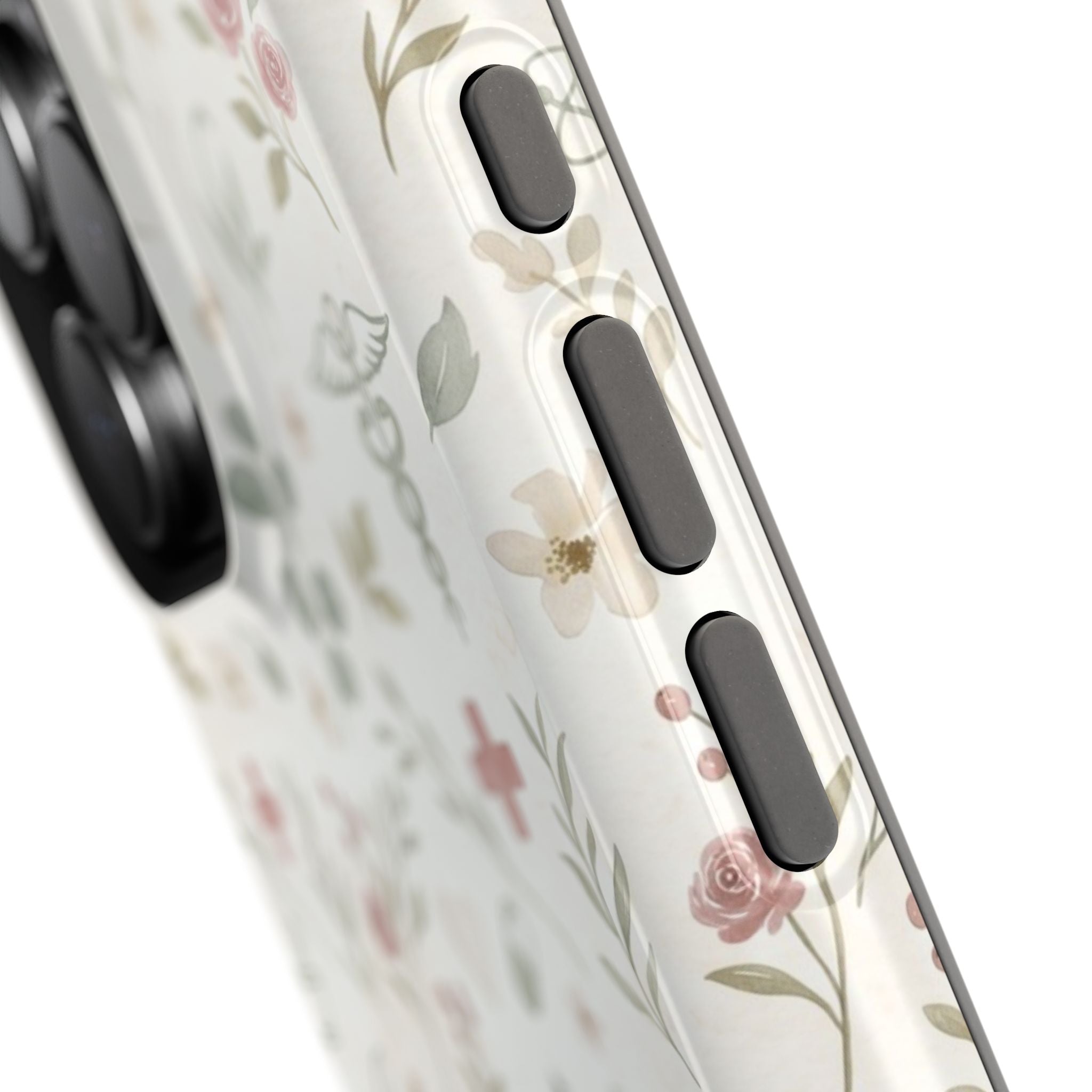 Floral Nurse Phone Case — Impact-Resistant Wireless Charging Cover