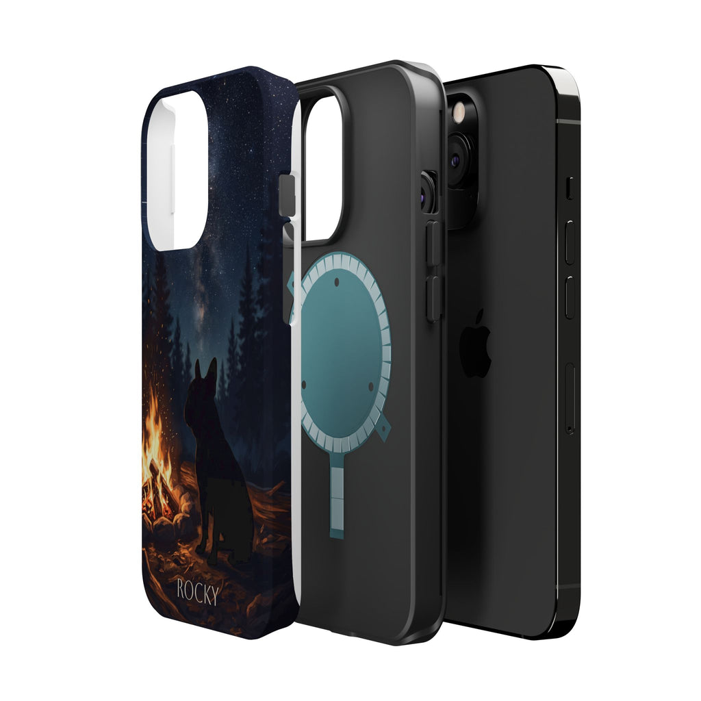 Personalized French Bulldog Campfire Phone Case — Wireless Charging Cover