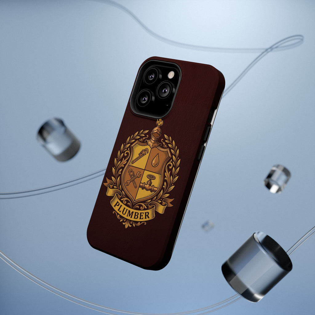 Plumber Crest Phone Case — Heraldic Shield Wireless Charging Cover