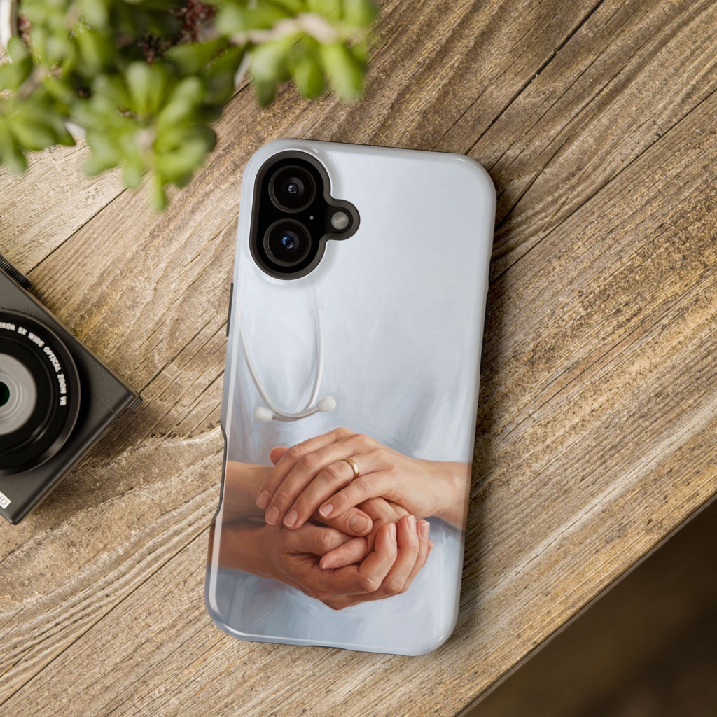 Impact-Resistant Phone Case — Caring Hands Wireless Charging Cover