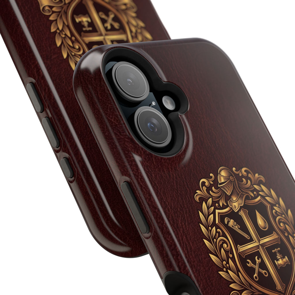 Plumber Crest Phone Case — Heraldic Shield Design Wireless Charging Cover