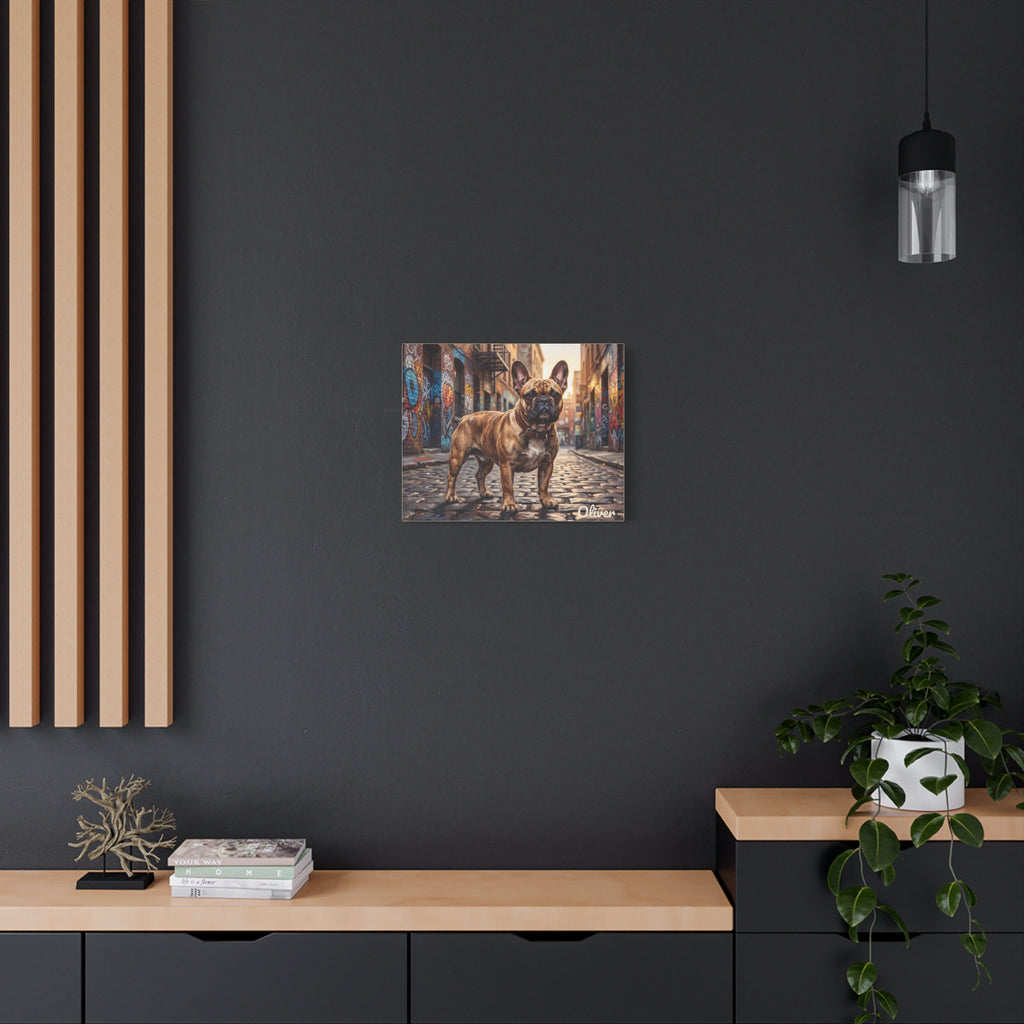 French Bulldog Personalized Canvas | Urban Graffiti Street Art Wall Art