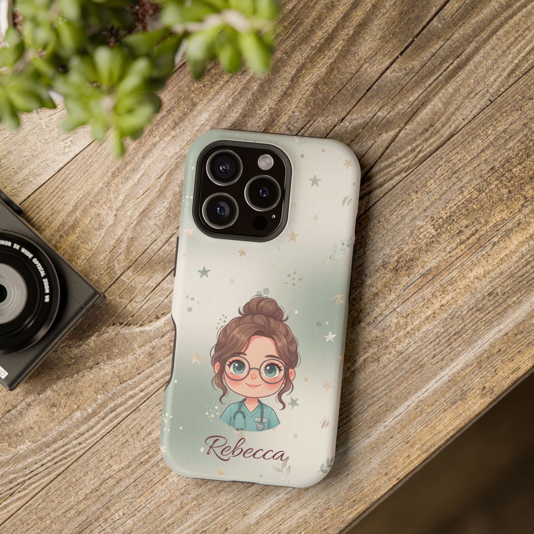 Personalized Starry Nurse Phone Case — Wireless Charging Cover