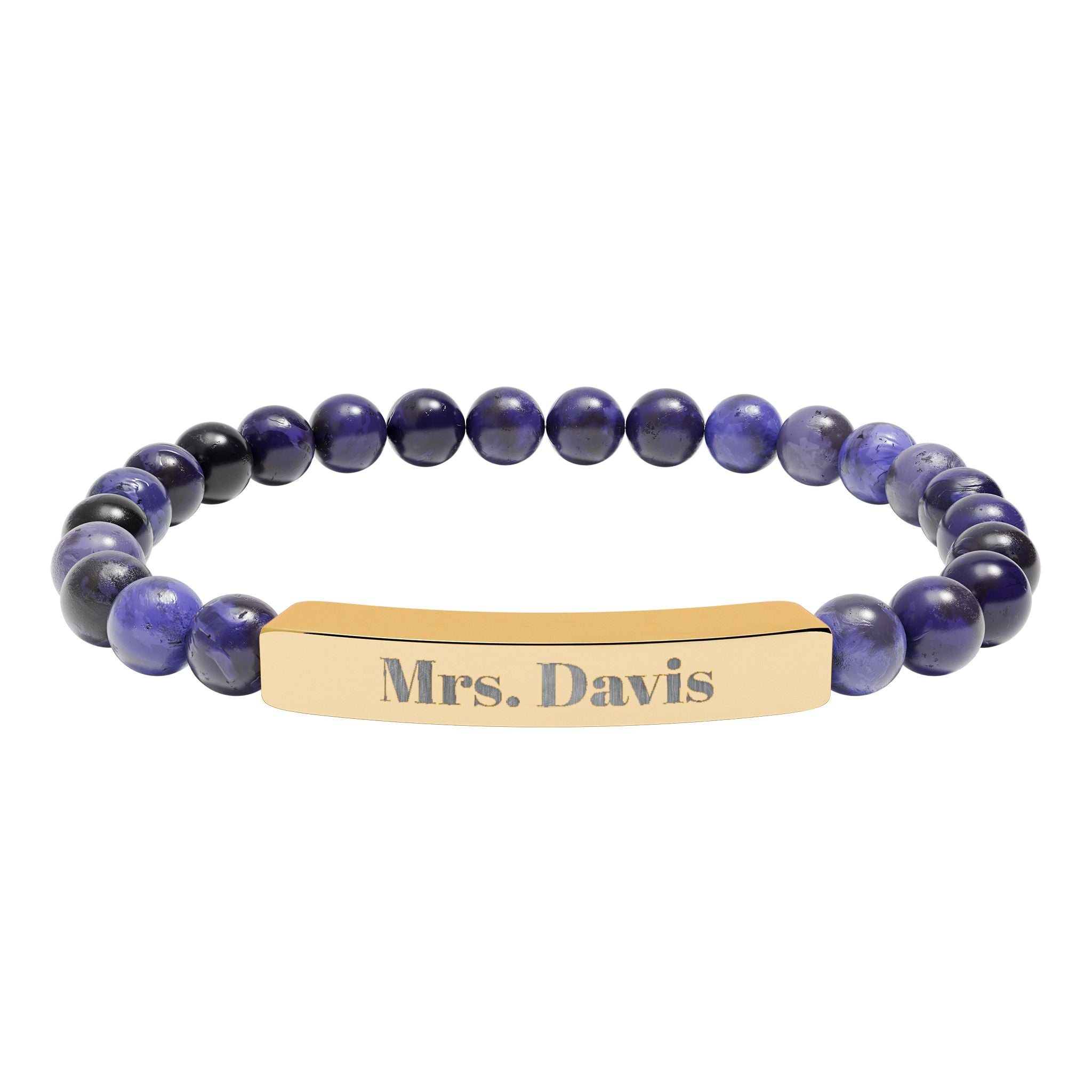 Personalized Teacher Bracelet | Engraved Name Bar Bracelet, Teacher Gift