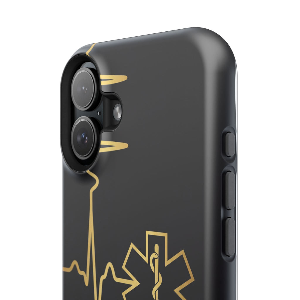 Paramedic/EMT Heartbeat Line Phone Case — Magnetic Wireless Charging Cover