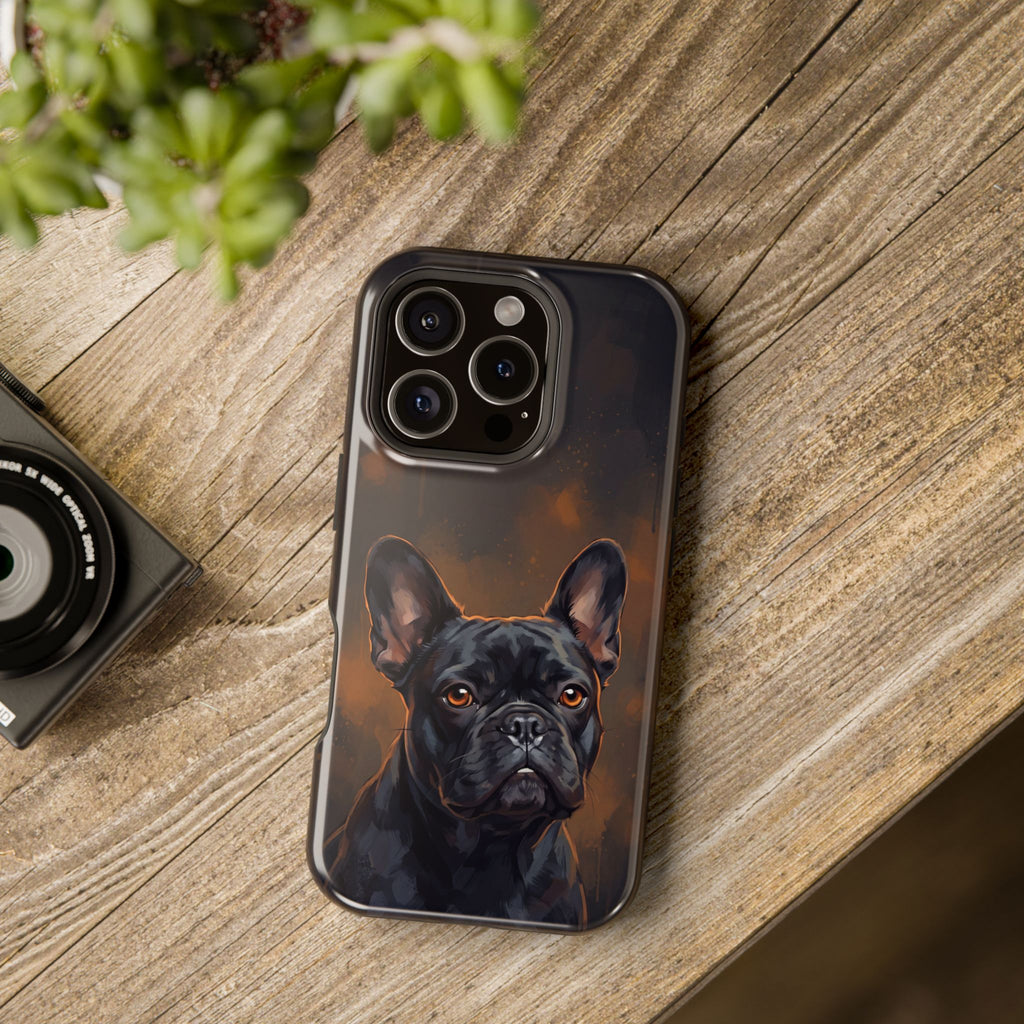French Bulldog Portrait Phone Case — Impact-Resistant Wireless Charging Cover