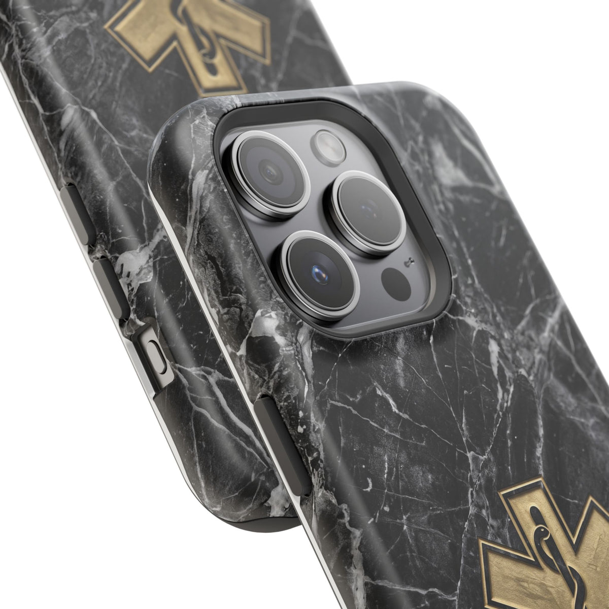 Paramedic/EMT Marble Phone Case — Magnetic Wireless Charging Cover