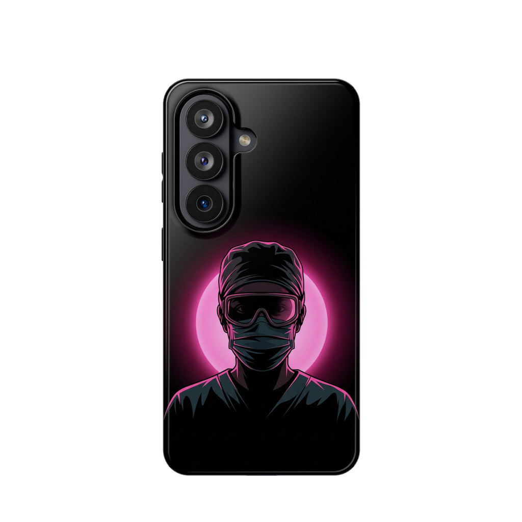 Nurse Portrait Phone Case — Navy Wireless Charging Cover