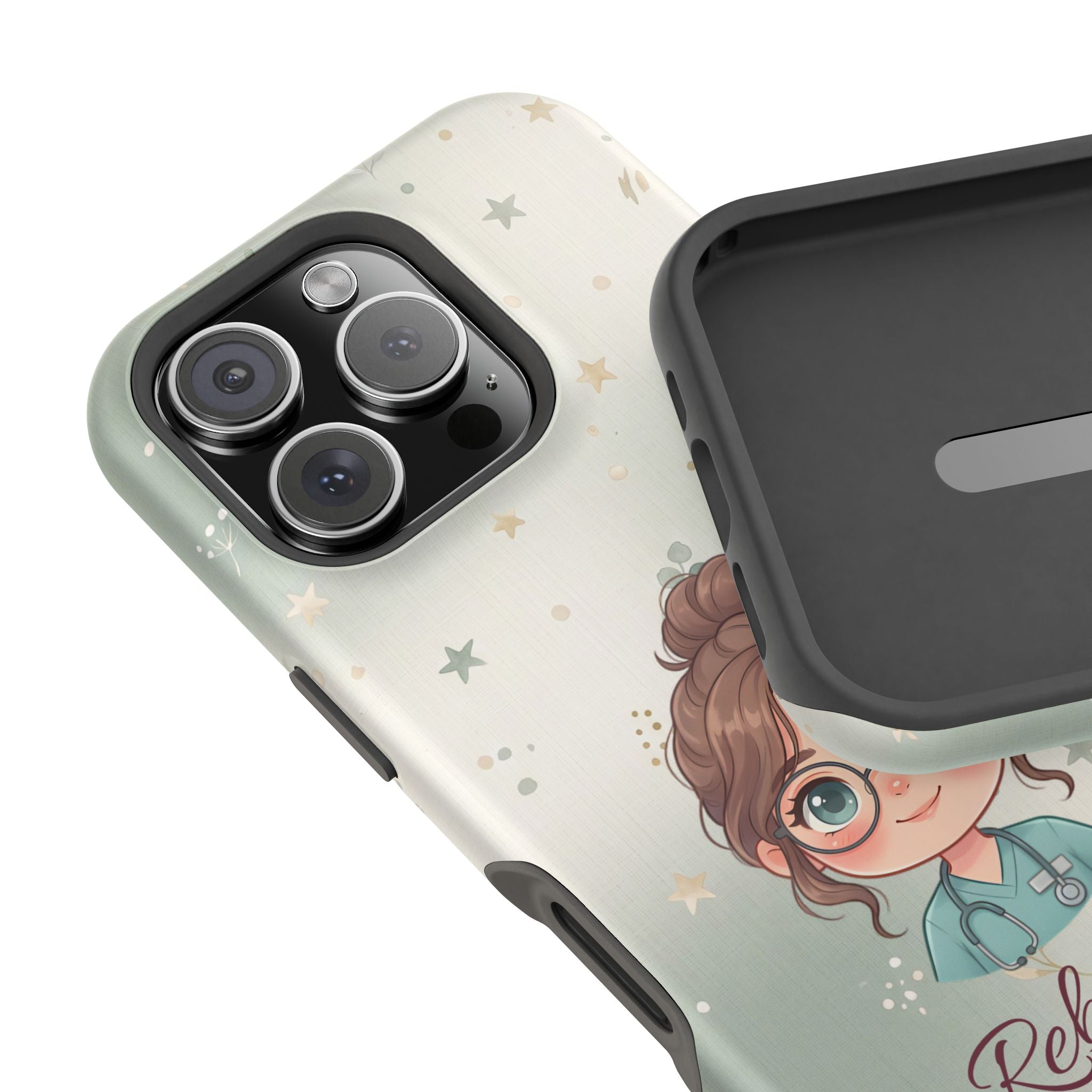Personalized Starry Nurse Phone Case — Wireless Charging Cover